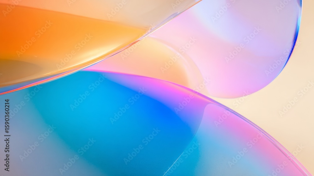 Poster smooth, undulating waves of vibrant color blend seamlessly in this abstract design