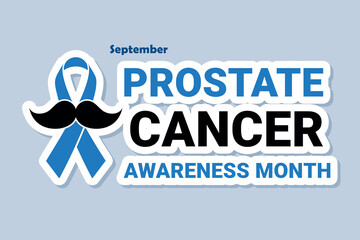 Prostate Cancer Awareness Month poster, banner, card, vector illustration, September