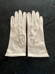 White womens gloves