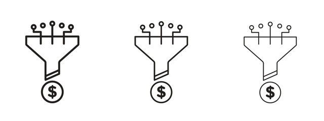 Sales funnel icon for Graphic Design Projects