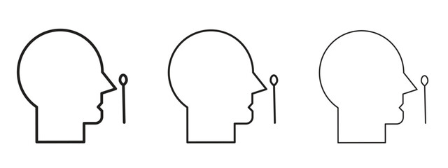Nasal swab icon for Graphic Design Projects