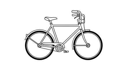 Fototapeta premium Vector explore the city with this classic bicycle illustration perfect for cycling enthusiasts and urban explorers