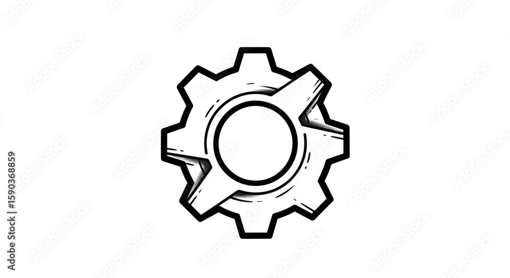 Aufkleber vector gear mechanism vector illustration for engineering and technology design concept mechanical p