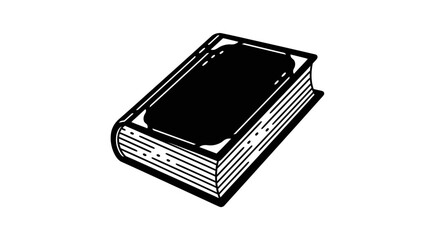 Vector black and white book illustration vector graphic for education reading study and library design elements one hundred