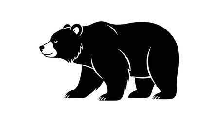 Obraz premium Vector black bear vector illustration silhouette wildlife animal graphic design nature mammal predator forest zoo art