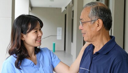 介護士と高齢者が心を通わせる瞬間
