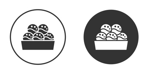 Takoyaki icon vector clipart in black colors. suitable for graphic work