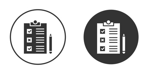 Survey icon vector clipart in black colors. suitable for graphic work