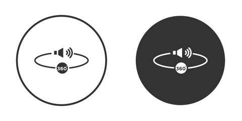 Surround sound icon vector clipart in black colors. suitable for graphic work