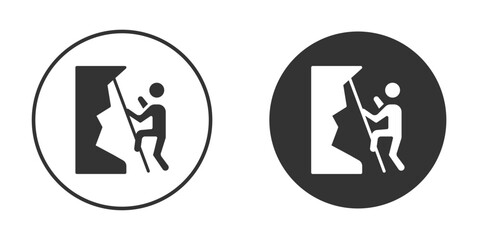 Fototapeta premium People Climbing icon vector clipart in black colors. suitable for graphic work