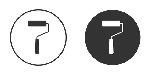Paint roller icon vector clipart in black colors. suitable for graphic work