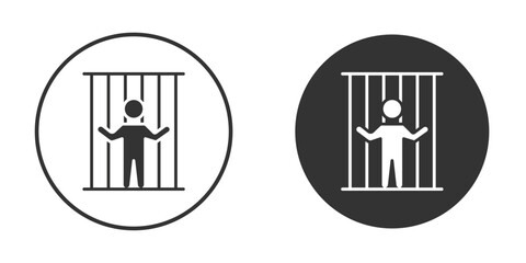 Jail icon vector clipart in black colors. suitable for graphic work