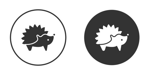 Obraz premium Hedgehog icon vector clipart in black colors. suitable for graphic work
