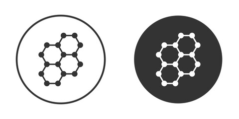 Obraz premium Graphene icon vector clipart in black colors. suitable for graphic work