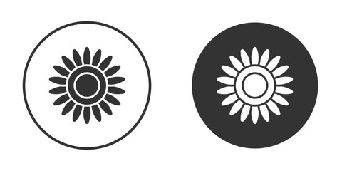 Gerbera icon vector clipart in black colors. suitable for graphic work