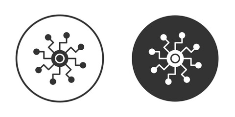 Decentralized icon vector clipart in black colors. suitable for graphic work