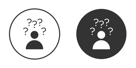Curious human icon vector clipart in black colors. suitable for graphic work