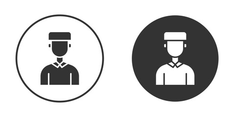 Concierge icon vector clipart in black colors. suitable for graphic work