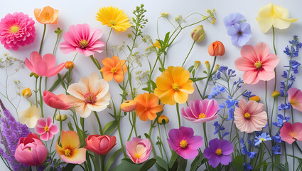 colorful spring flowers