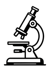 Microscope Vector Icon for Science and Research