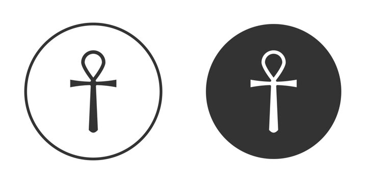 Ankh icon vector clipart in black colors. suitable for graphic work