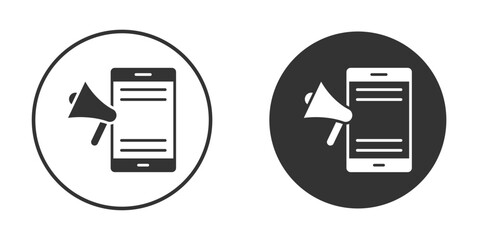 Advertising icon vector clipart in black colors. suitable for graphic work