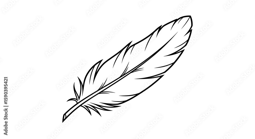 Poster vector feather illustration vector graphic element design for art projects and creative design resou