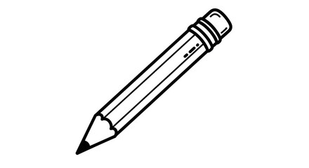 Vector illustration of a pencil drawing tool for sketching writing and art supplies for students and artists