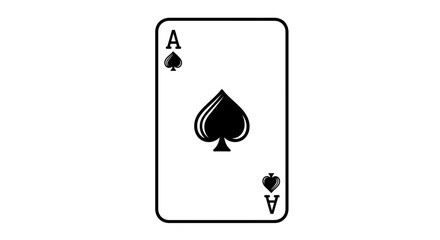 Vector ace of spades playing card vector illustration for casino games poker night and card game design assets