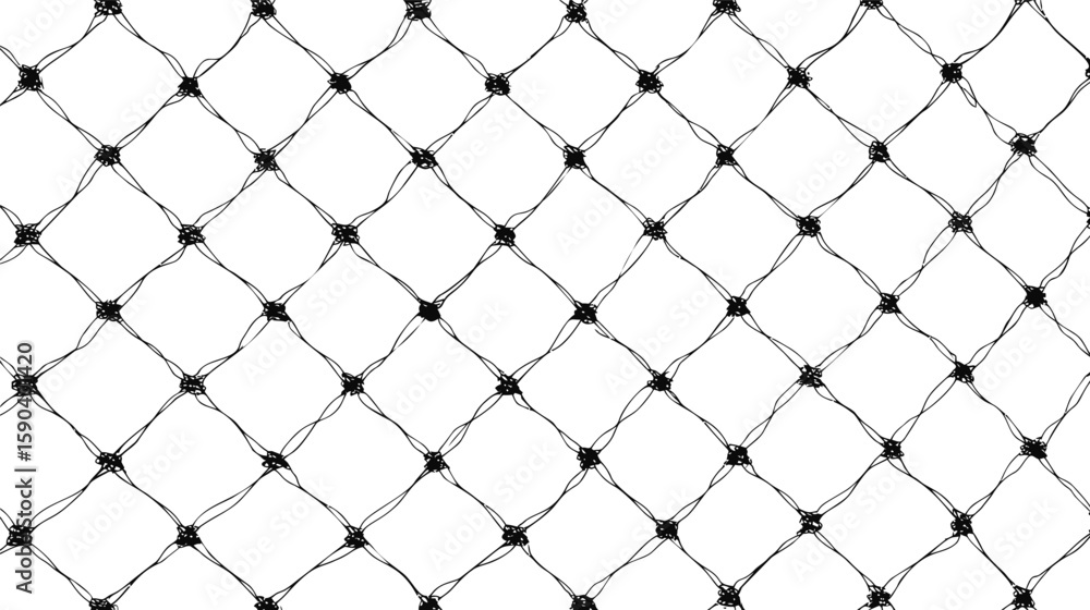 Poster black and white wireframe net pattern with abstract geometric design. vector illustration