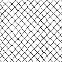Fototapeta premium Closeup of black and white chain link fence with intricate geometric pattern. Vector illustration