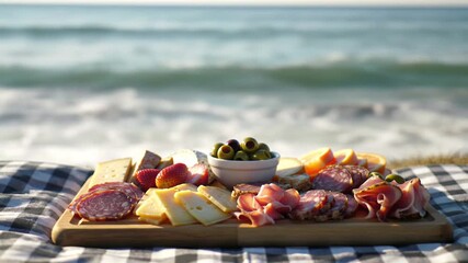 Coastal Charcuterie: Gourmet Picnic Featuring Ocean Views And Tasty Delights