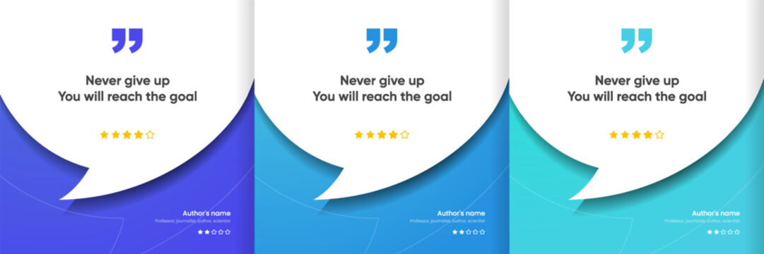 3D bubble testimonial banner, quote, infographic. Social media post template designs for quotes. Empty speech bubbles, quote bubbles and text box. Vector Illustration EPS10.