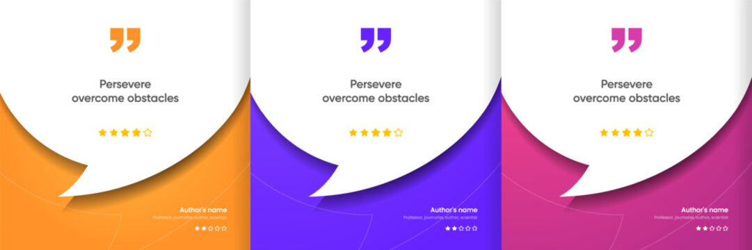 3D bubble testimonial banner, quote, infographic. Social media post template designs for quotes. Empty speech bubbles, quote bubbles and text box. Vector Illustration EPS10.