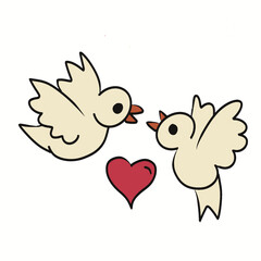 dove with heart