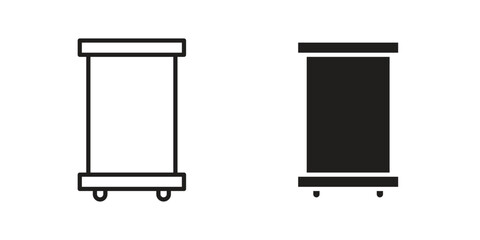 Roll up banners icon. vector flat and line symbols. Vector Graphics.