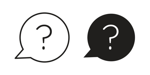 Question icon. vector flat and line symbols. Vector Graphics.
