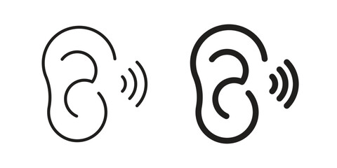 Otitis icon. vector flat and line symbols. Vector Graphics.