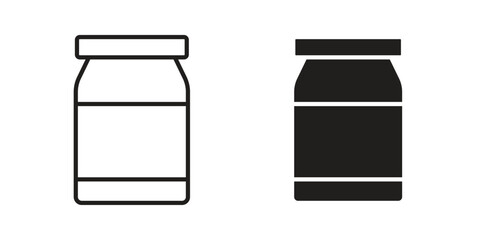 Jar icon. vector flat and line symbols. Vector Graphics.
