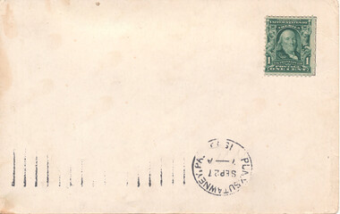 Old vintage postcard back