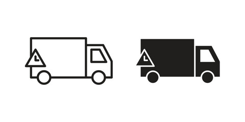 Delivery delay icon. vector flat and line symbols. Vector Graphics.