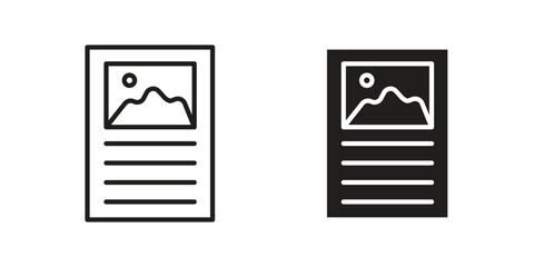 Content icon. vector flat and line symbols. Vector Graphics.