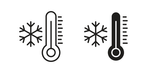 Cold icon. vector flat and line symbols. Vector Graphics.