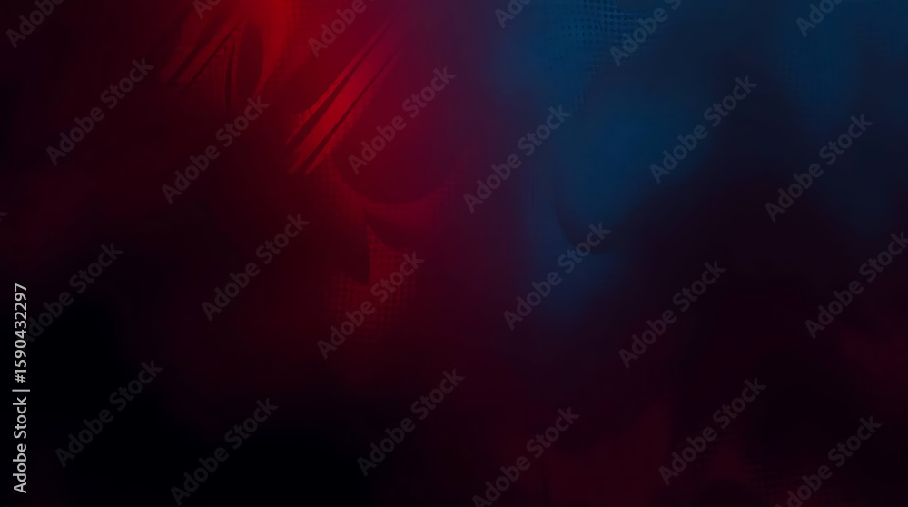 Poster a dark abstract background with a gradient of red and blue creates a dramatic and mysterious effect
