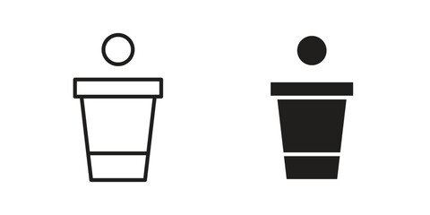 Beer pong icon. vector flat and line symbols. Vector Graphics.