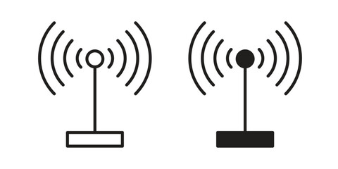 Antenna icon. vector flat and line symbols. Vector Graphics.