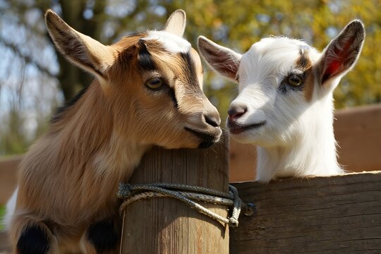 Adorable baby goats pygmy goats kids goat farm animals livestock cute goat photography - Powered by Adobe
