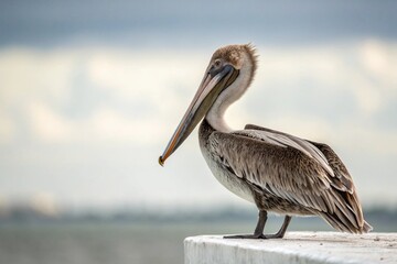 pelican on the pier