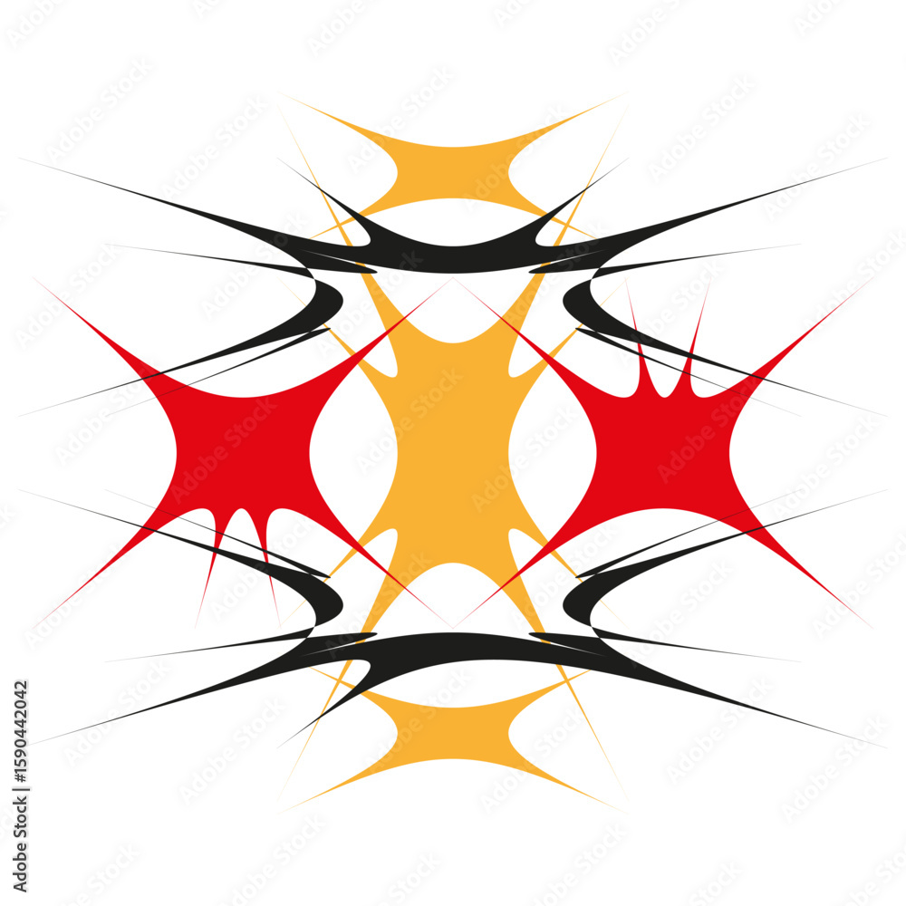 Poster abstract sharp lines. dynamic explosion vector. geometric burst shape. modern art illustration.