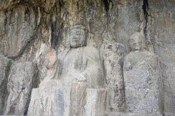 Well-Preserved Buddhist Triad in a Grotto Sanctuary